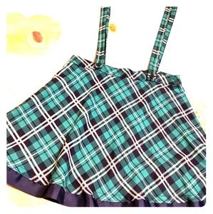 Mini Skirt with Removable Button Straps.